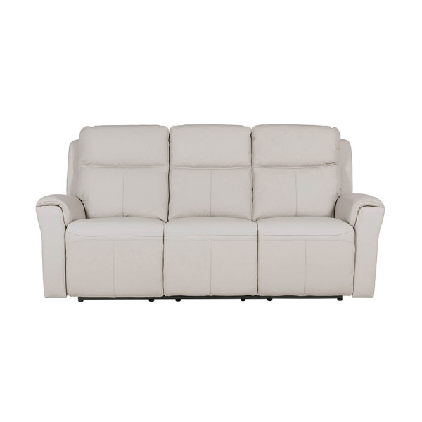 Regent 3 Seater Electric Recliner Leather Stone